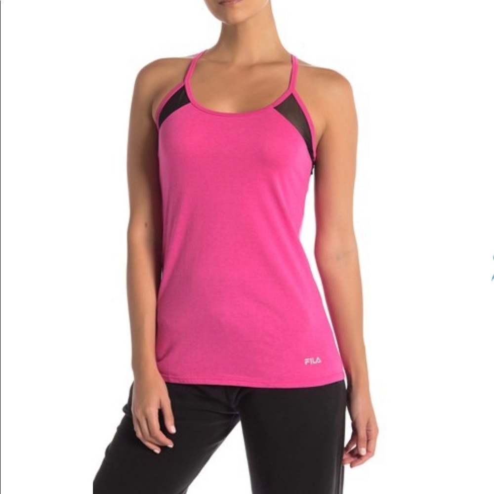 ❤️ FILA Night on the Town Mesh Panel Tank Top